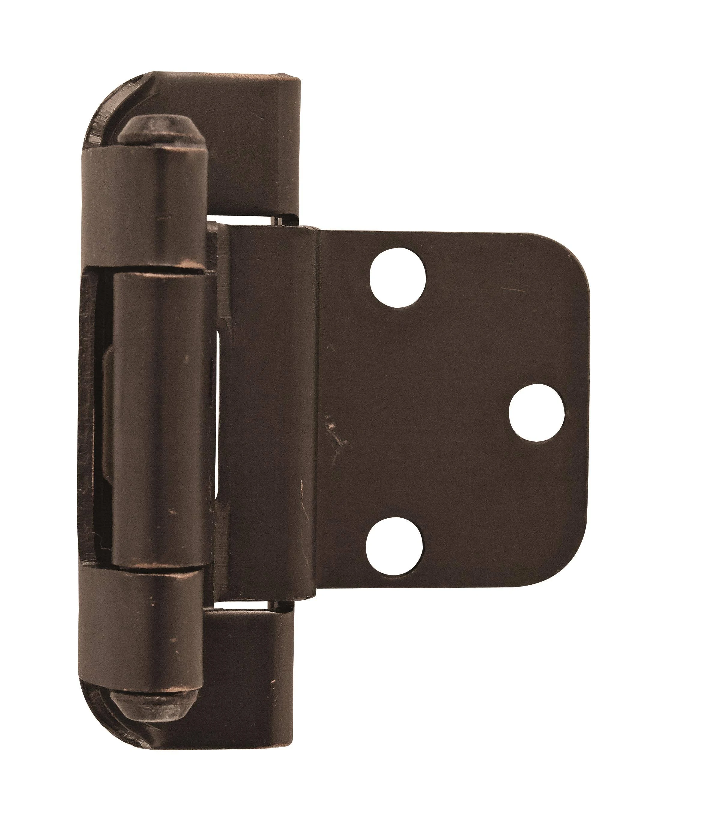 Amerock | Cabinet Hinge | 3/8 inch (10 mm) Inset Hinge | Oil Rubbed Bronze | 2 Pack | Self-Closing Hinge | Partial Wrap Hinge | Cabinet Door Hinge