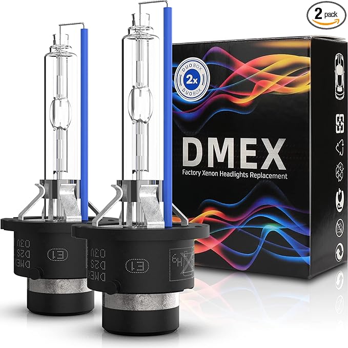 DMEX D2S - 35W - 6000K Cool White Xenon Headlight HID Bulbs 85122 66240 66040 66240CBI Replacement - Pack of 2