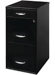 Space Solutions 3-Drawer Mobile Vertical File Cabinet, Letter size, Lockable, 26.7"H x 14.25"W x 18"D, Teal (24431)