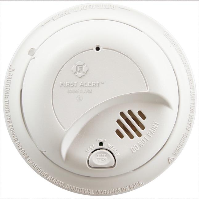 FIRST ALERT BRK 9120LBL Hardwired Smoke Detector with Adapter Plugs for Easy Replacement , WhiteFIRST ALERT BRK 9120LBL Hardwired Smoke Detector…