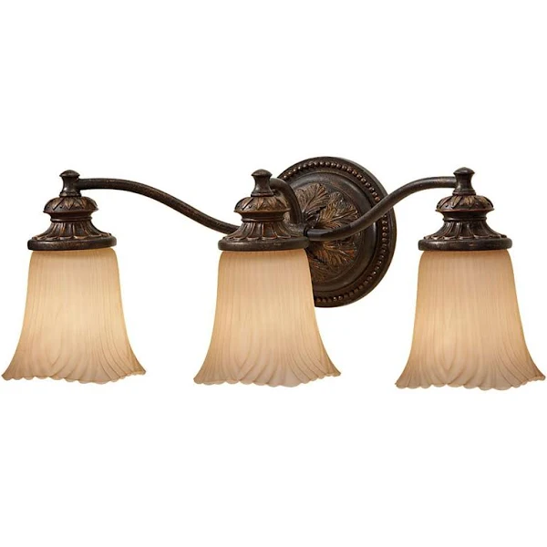 Generation Lighting Emma 3-Light Grecian Bronze Glass Vanity Light