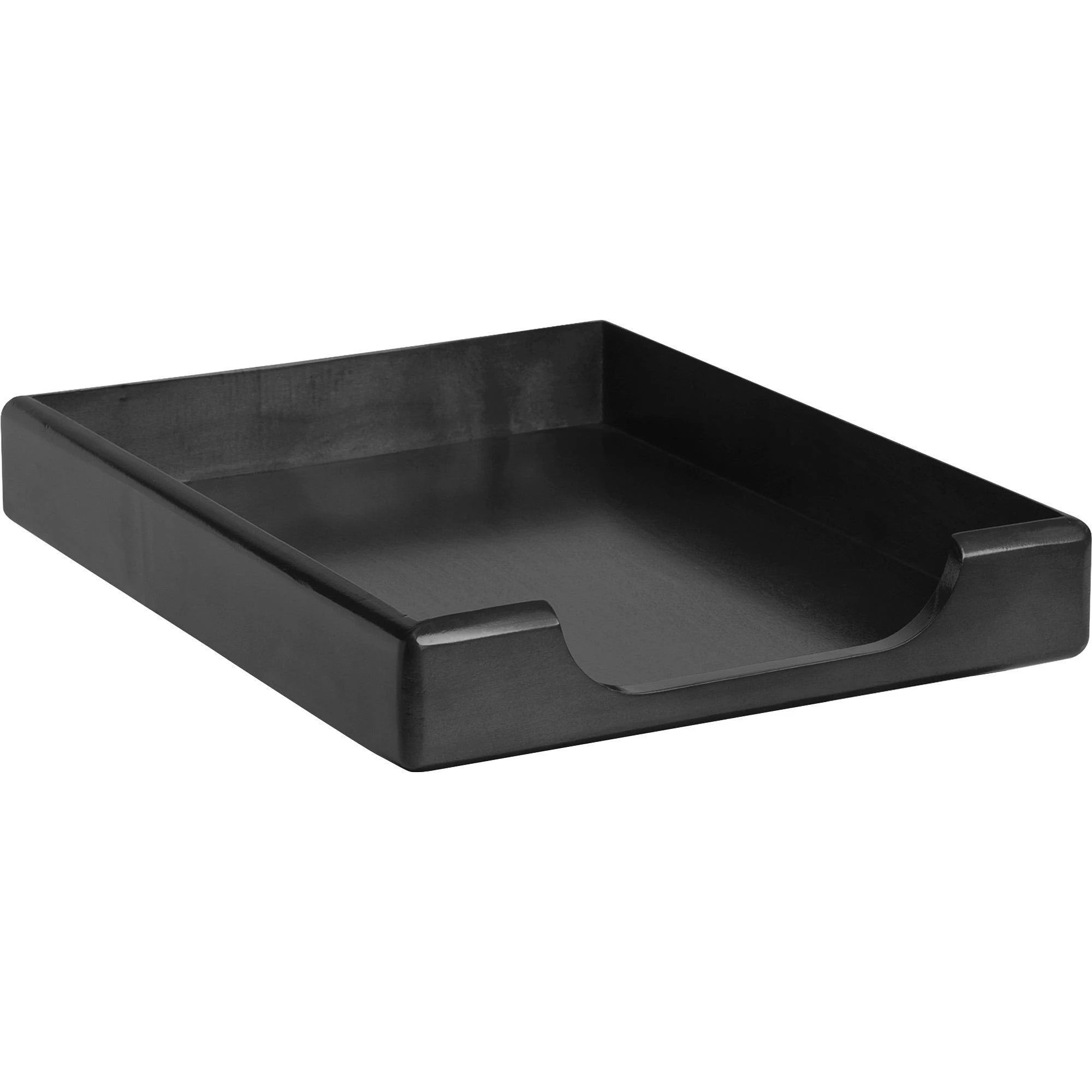 Rolodex� Wood Tones Letter Desk Tray, Wood, Black ROL62523