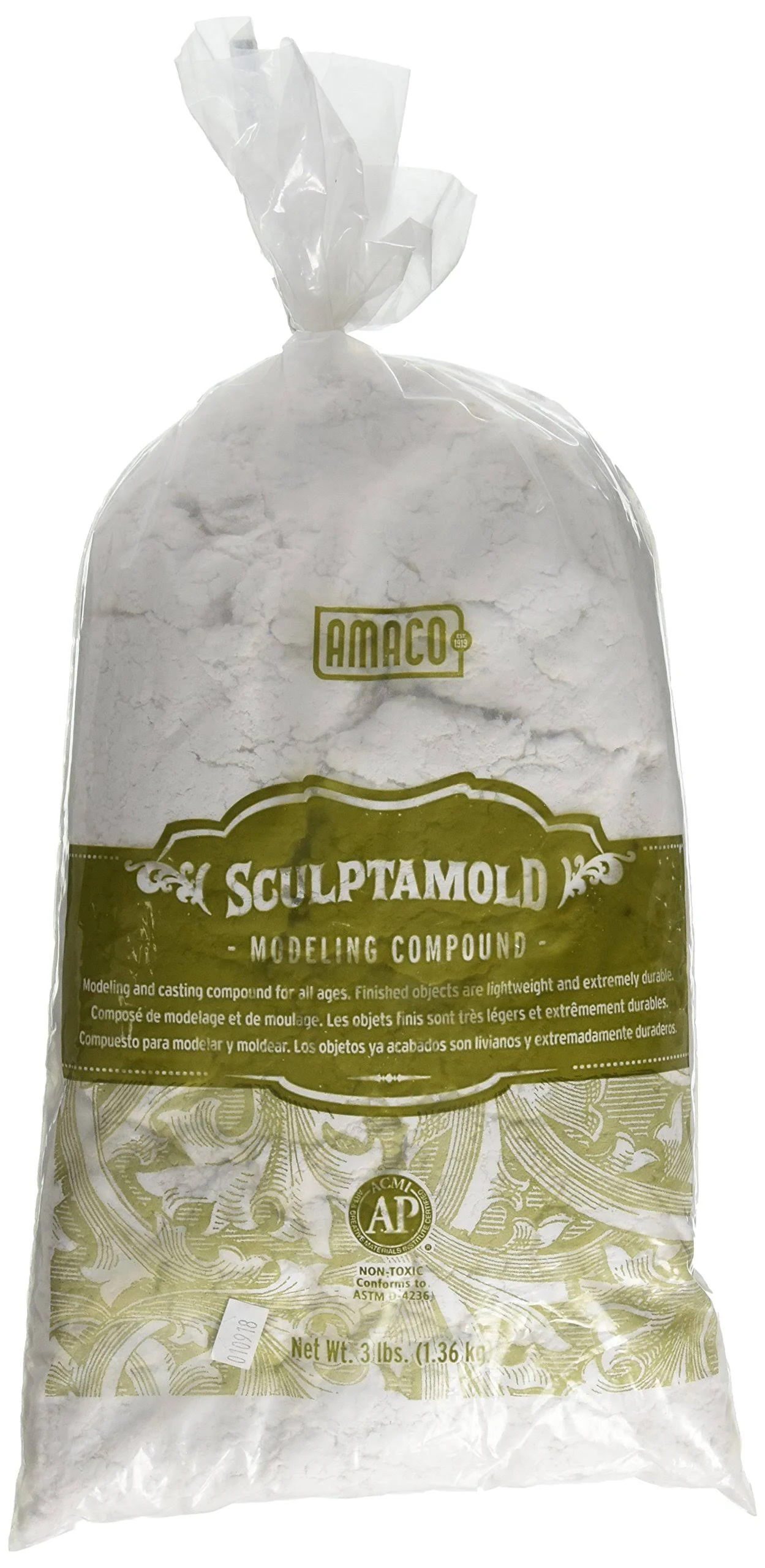 Amaco Sculptamold Modeling Compound 3lb White