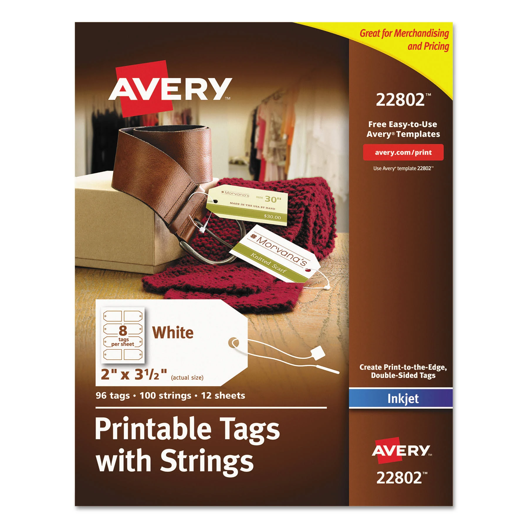 Avery Printable Tags with Strings