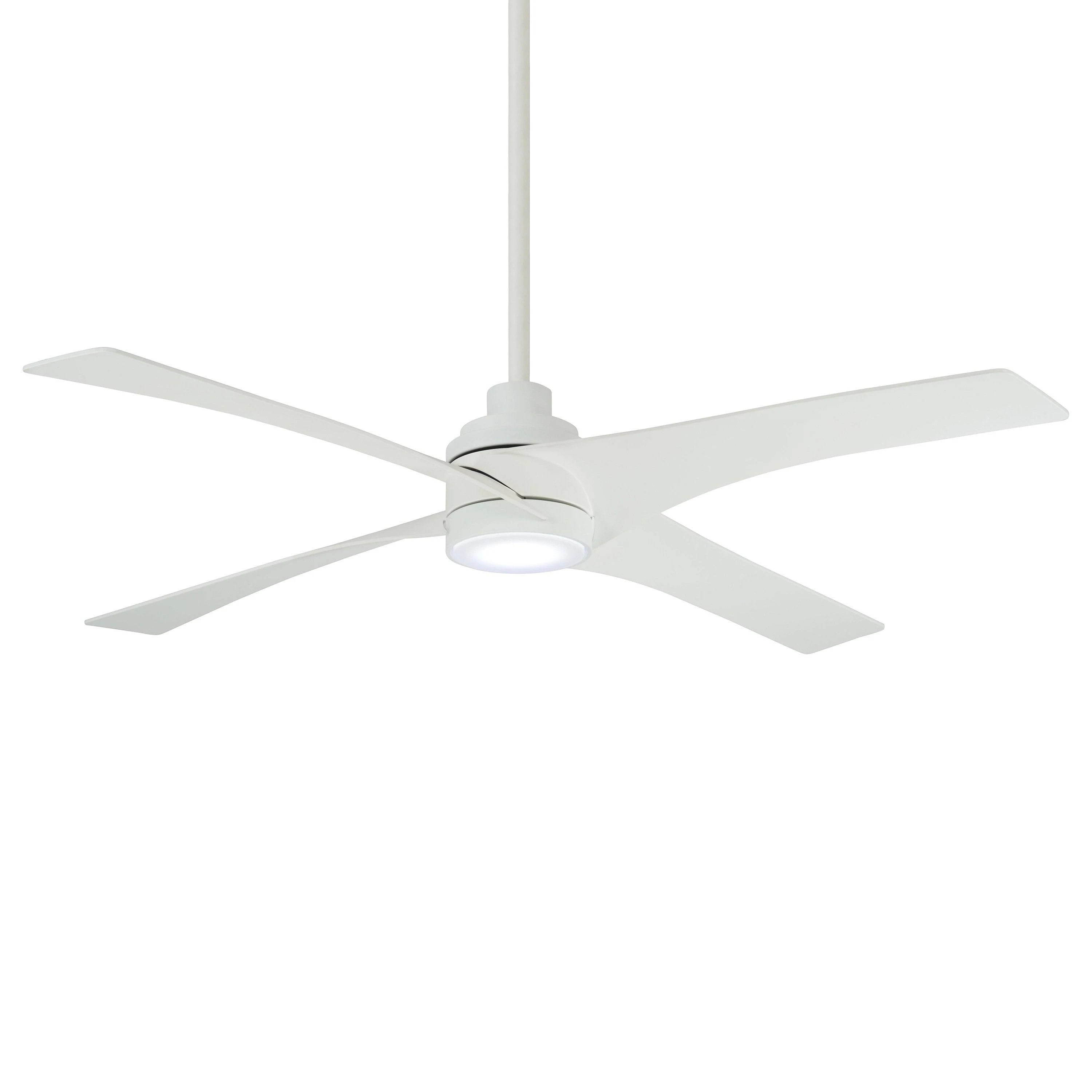 MINKA-AIRE F543L-CL Swept 56 Inch Ceiling Fan with Integrated 20W LED Dimmable Light in Coal Finish