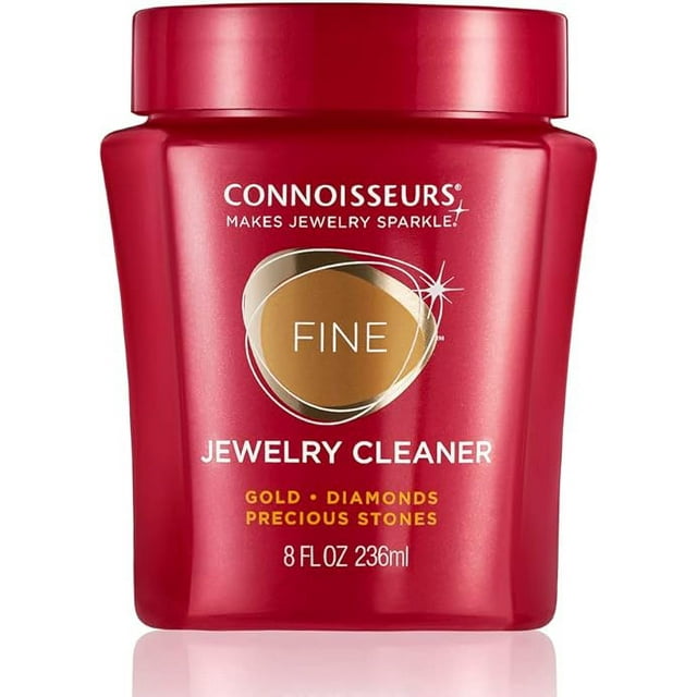 CONNOISSEURS Premium Edition Fine Jewelry Cleaner Solution for Gold, Platinum, Diamonds & Precious Gemstones, Value Size, 9.6 Ounce