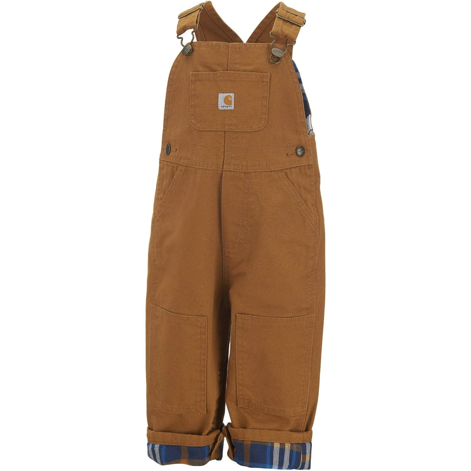 Carhartt Baby Boys' Flannel-Lined Canvas Bib Overalls