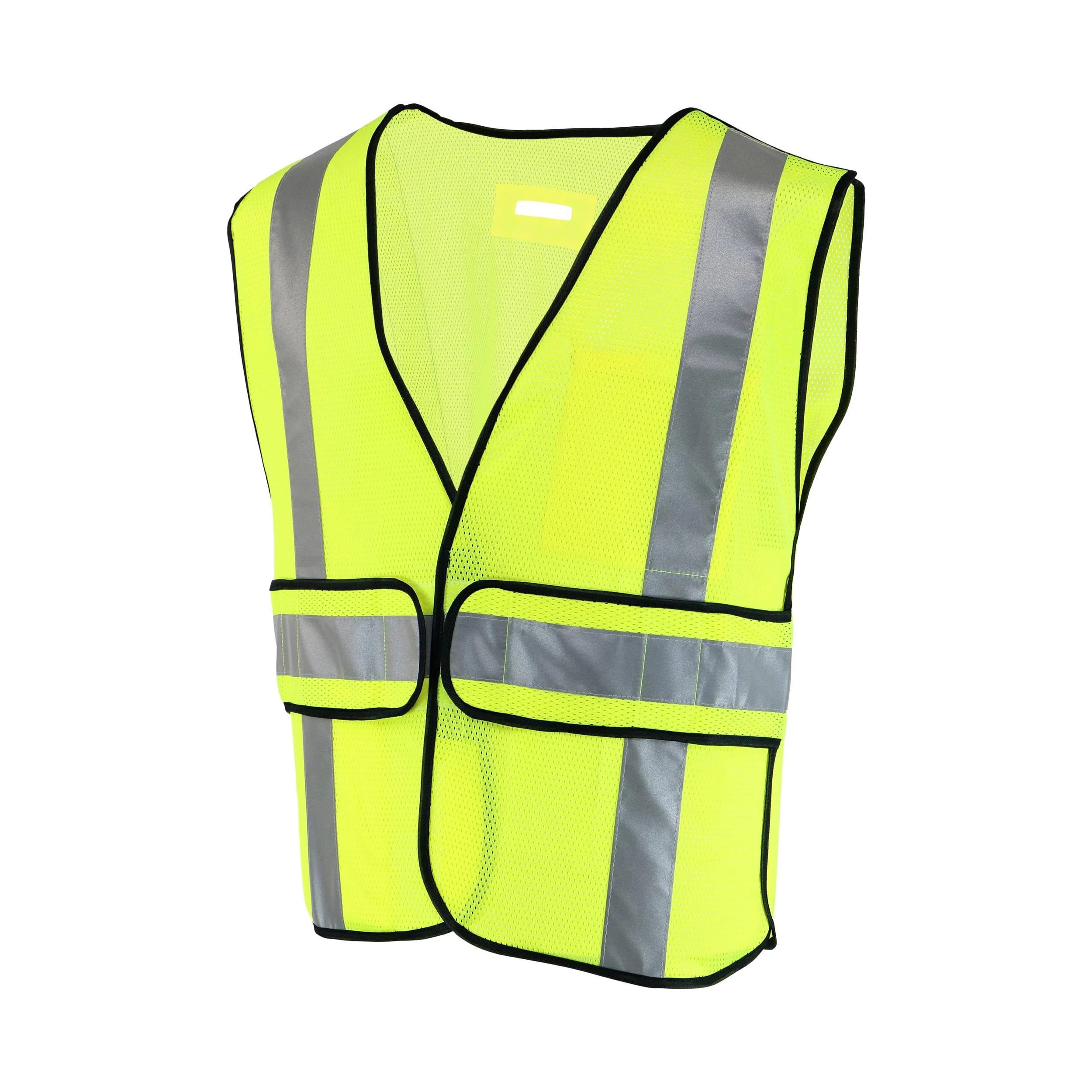 Safety Works High Visibility ANSI Class II Type R Breakaway Safety Vest, Five Point Breakaway, D-Ring Slot, One Size Fits Most, Yellow, (SW46202-O)