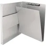 Saunders 10507 Snapak 3/8&quot; Capacity 9 1/2&quot; x 5 11/16&quot; Silver Recycled Aluminum Side-Open Form Holder Clipboard