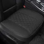 Black Panther 1 Pair PU Car Seat Covers, Front Seat Bottom Protectors Compatible with 95% Vehicles,Diamond Pattern Embroidery, Anti-Slip (W 21.26''d