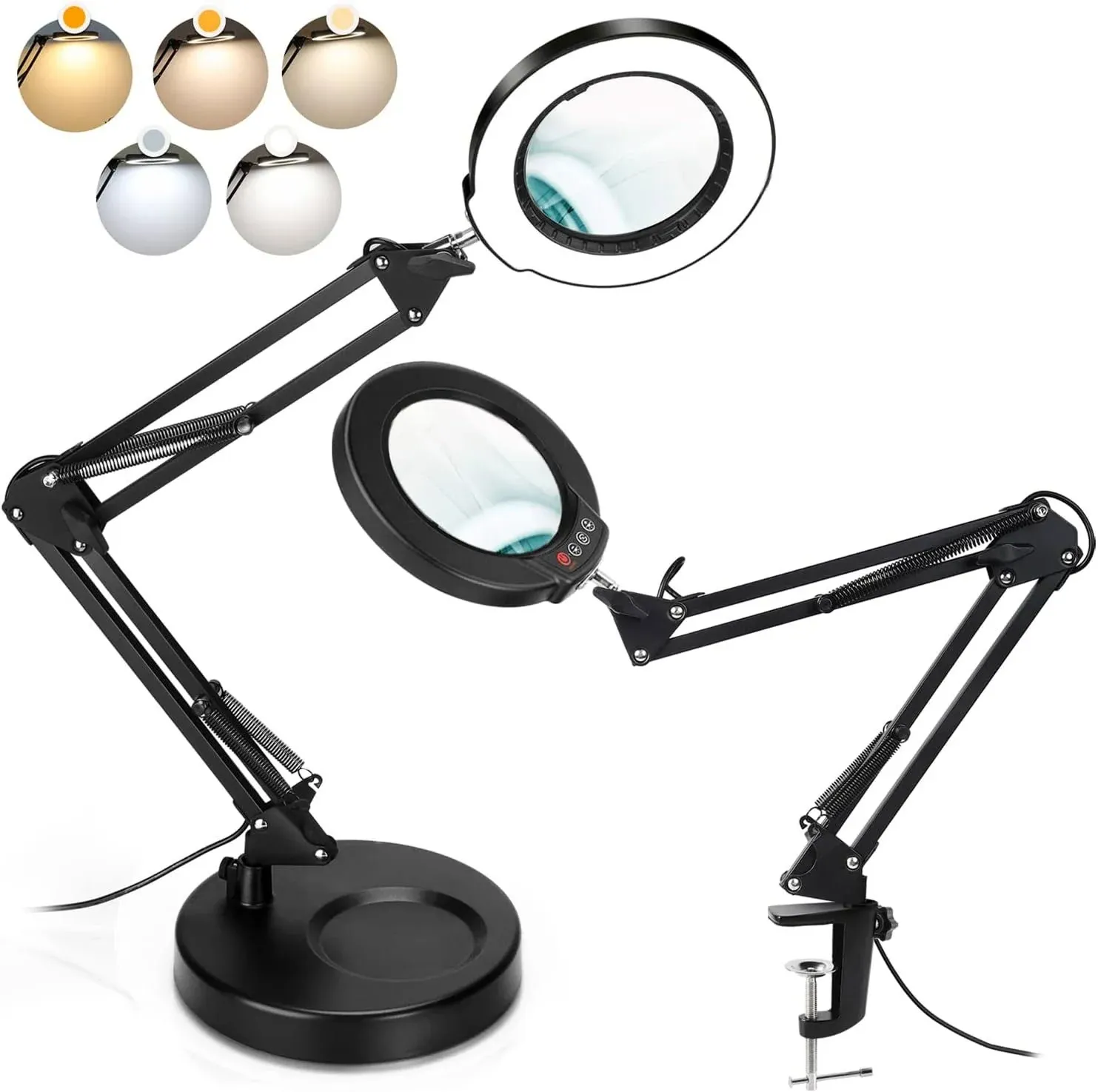 Krstlv 5X Magnifying Glass with Light and Stand