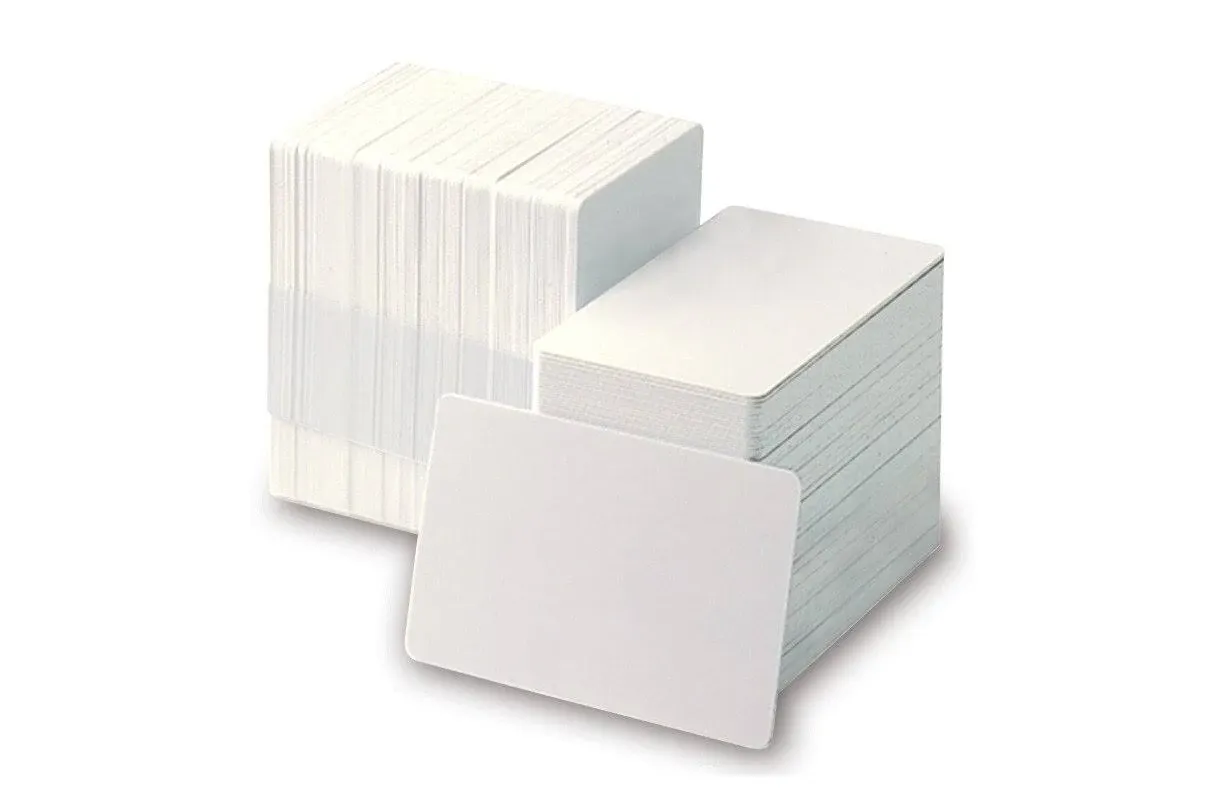 100 x 20 mil CR80 PVC Cards - White