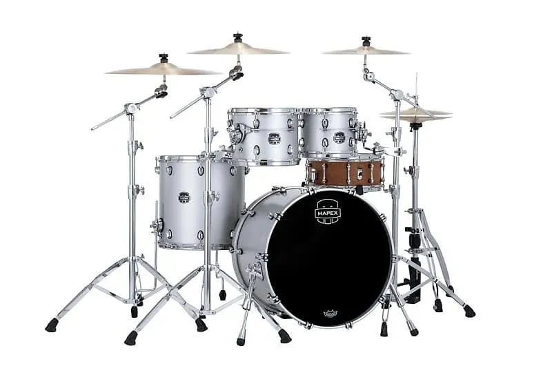 Mapex Saturn Evolution Maple/Walnut 5pc Workhorse Kit - Iridium Silver