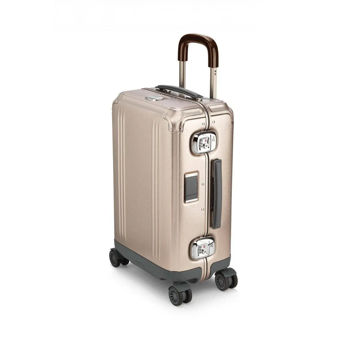 Zero Halliburton Pursuit Aluminum Continental Carry-On Case Silver