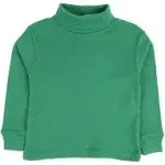 Leveret Kids Cotton Turtleneck Green 4 Year