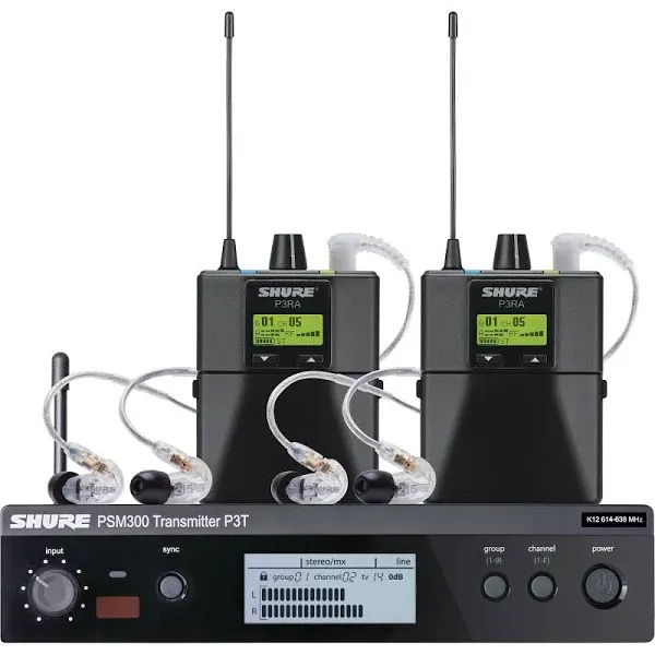 Shure PSM 300 Twin Pack Pro Wireless In-Ear Monitor Kit