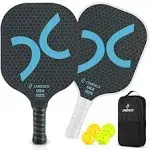 V5 Pickleball Paddle, Carbon Fiber Pickleball Paddle Set, Lightweight Pickle Ball Paddle USAPA Approved, High Grit & Spin, Non-Slip Pickleball Racket for Beginner & Intermediate