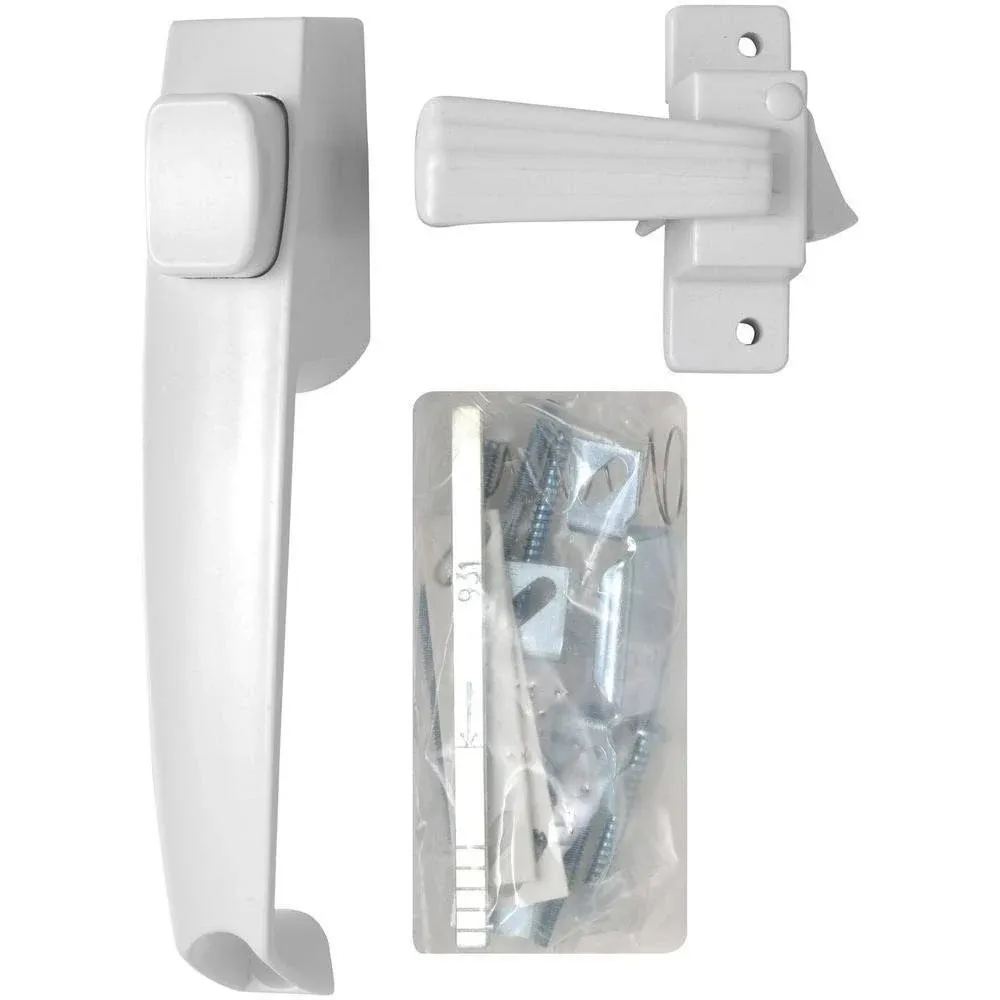 Wright Products V333WH Push Button Door Latch, Out Swinging, White