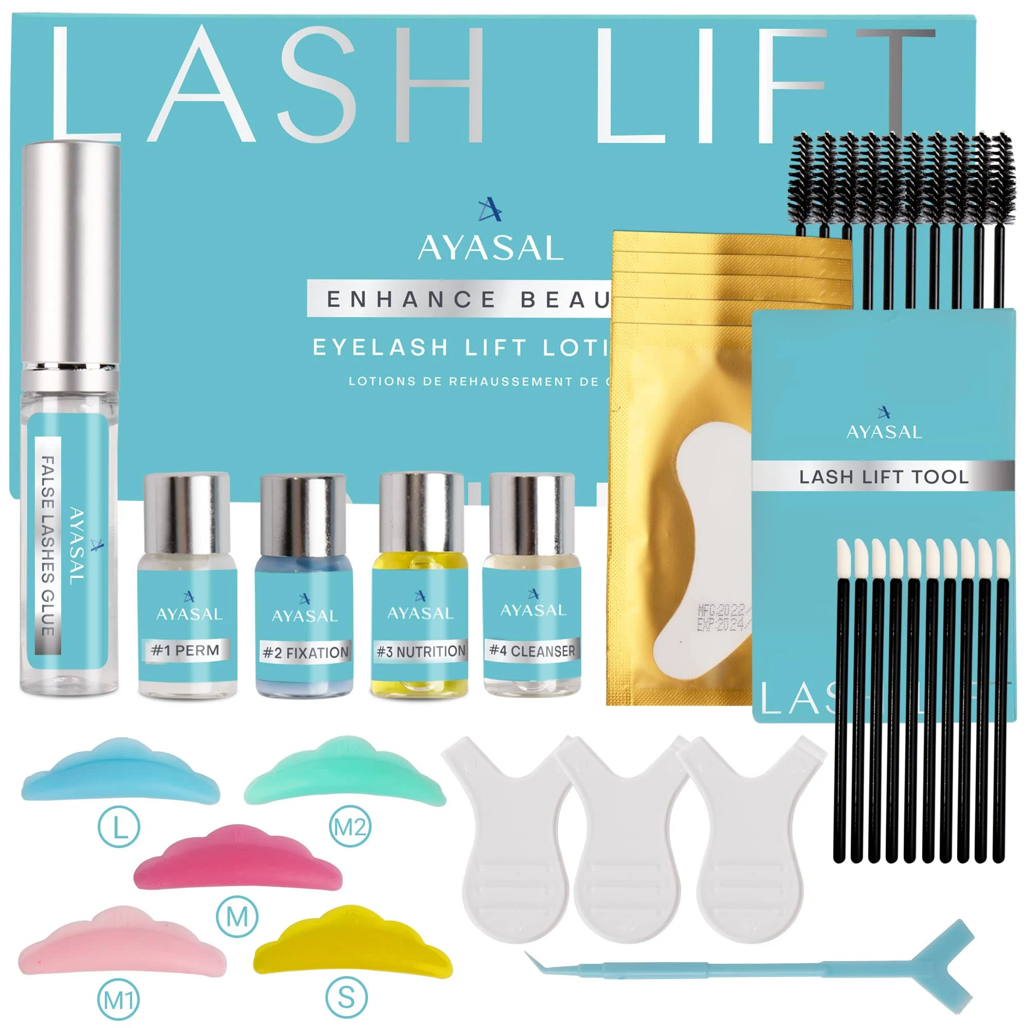 AYASAL Lash Lift Kit, 2023 Upgraded Eyelash Lift Kit, Eyelash Perm Kit, Professional Semi-Permanent Eyelash Kit, Lasting for 6 Weeks, Suitable for