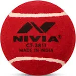 Nivia Heavy Tennis Ball Cricket Ball (Pack of 12) Red