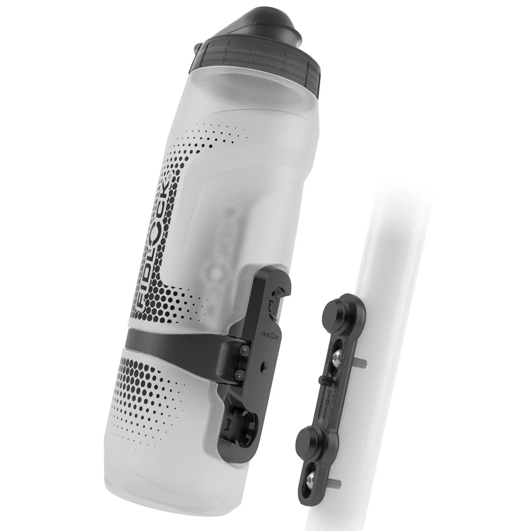 Fidlock Twist Bottle 800 2-Bolt Magnetic System - 800ml Bottle w/Standard 2-Bolt Bottle Mount (Clear Bottle)