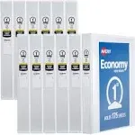 Avery Economy View Binder with Round Rings, 1" Capacity, White