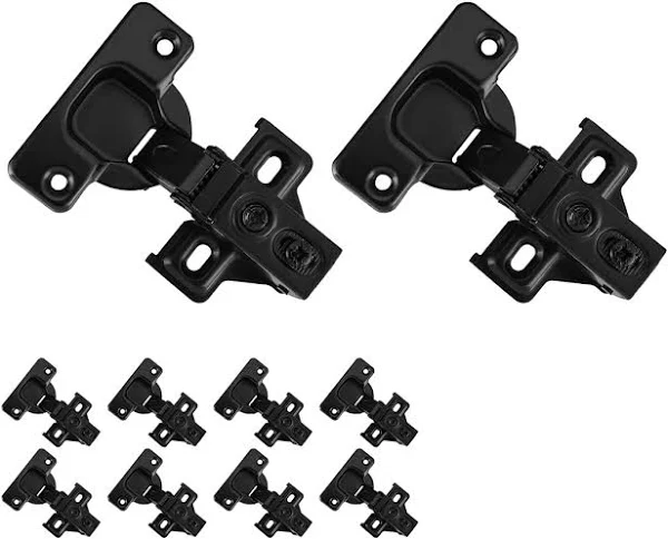 Black Overlay Cabinet Door Hinges, 16