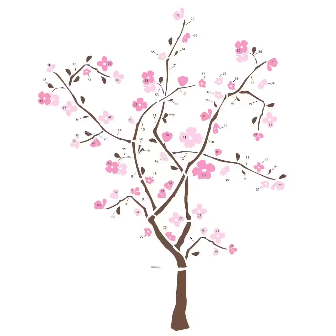 Roommates Spring Blossom Peel & Stick Giant Wall Decal