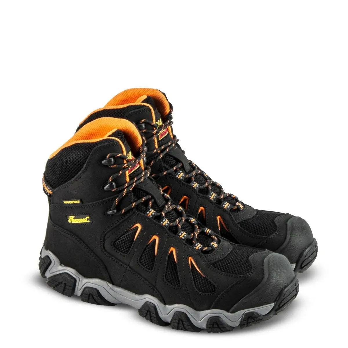 "Size 12 Men's Hiker Boot Composite Work Boot, Black"