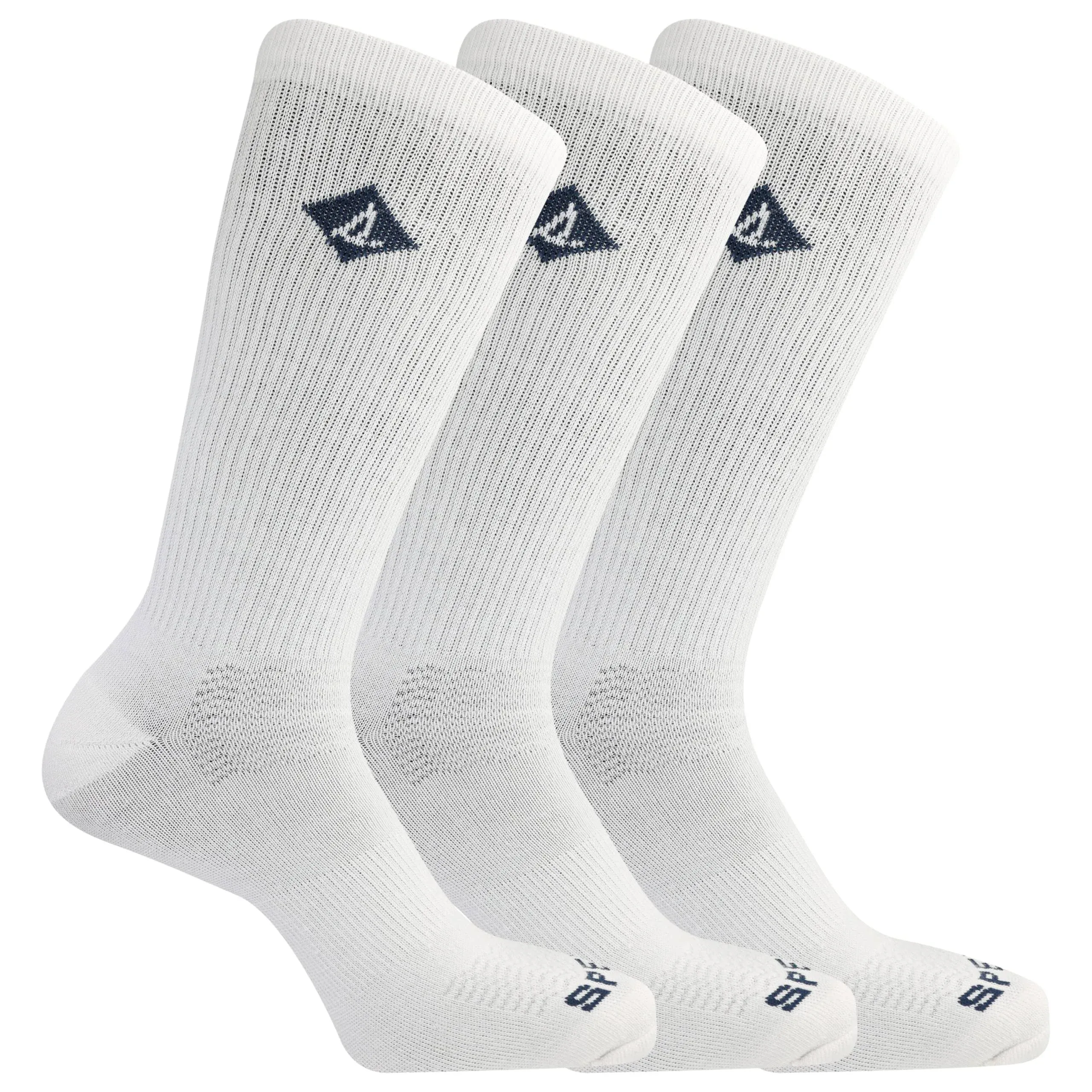 Sperry Men's Comfort Sneaker Crew Socks-3 Pair Pack-Heel Toe Cushion and Moisture Wicking