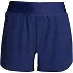 Lands' End Womens Comfort Waist Curvy 5in Swim Short Panty Deep Sea Navy Regular 14