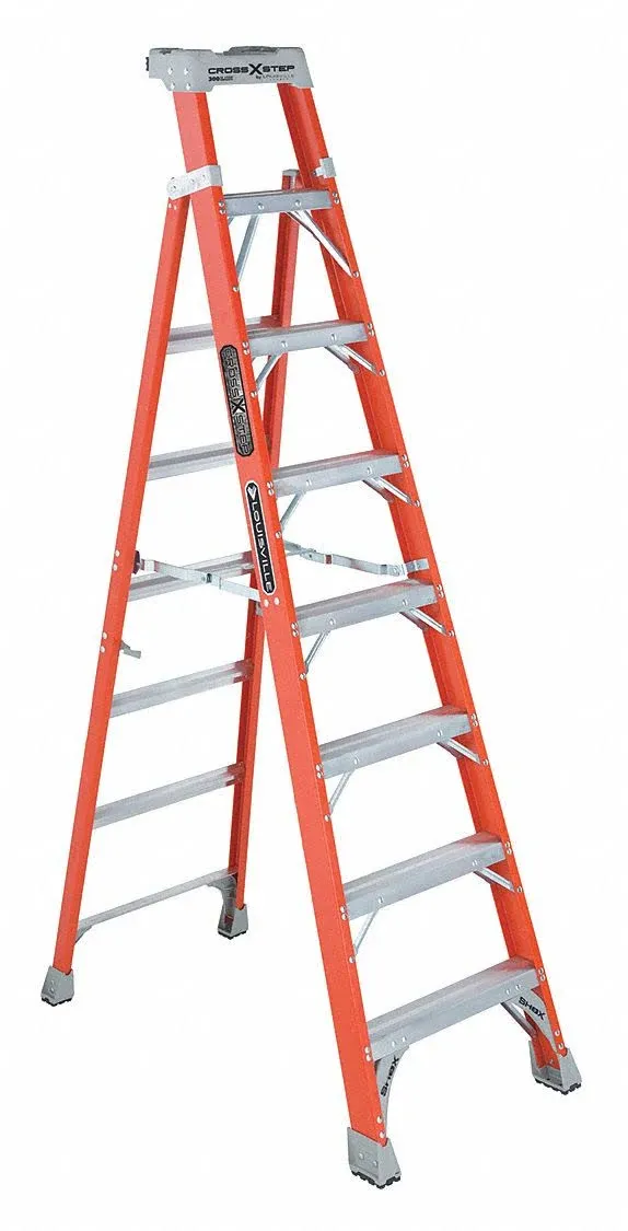 FXS1508 8 ft Fiberglass 2 in 1 Step Ladder