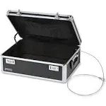 Vaultz Aluminum Locking Storage Chest with Tether, Black (VZ00642)