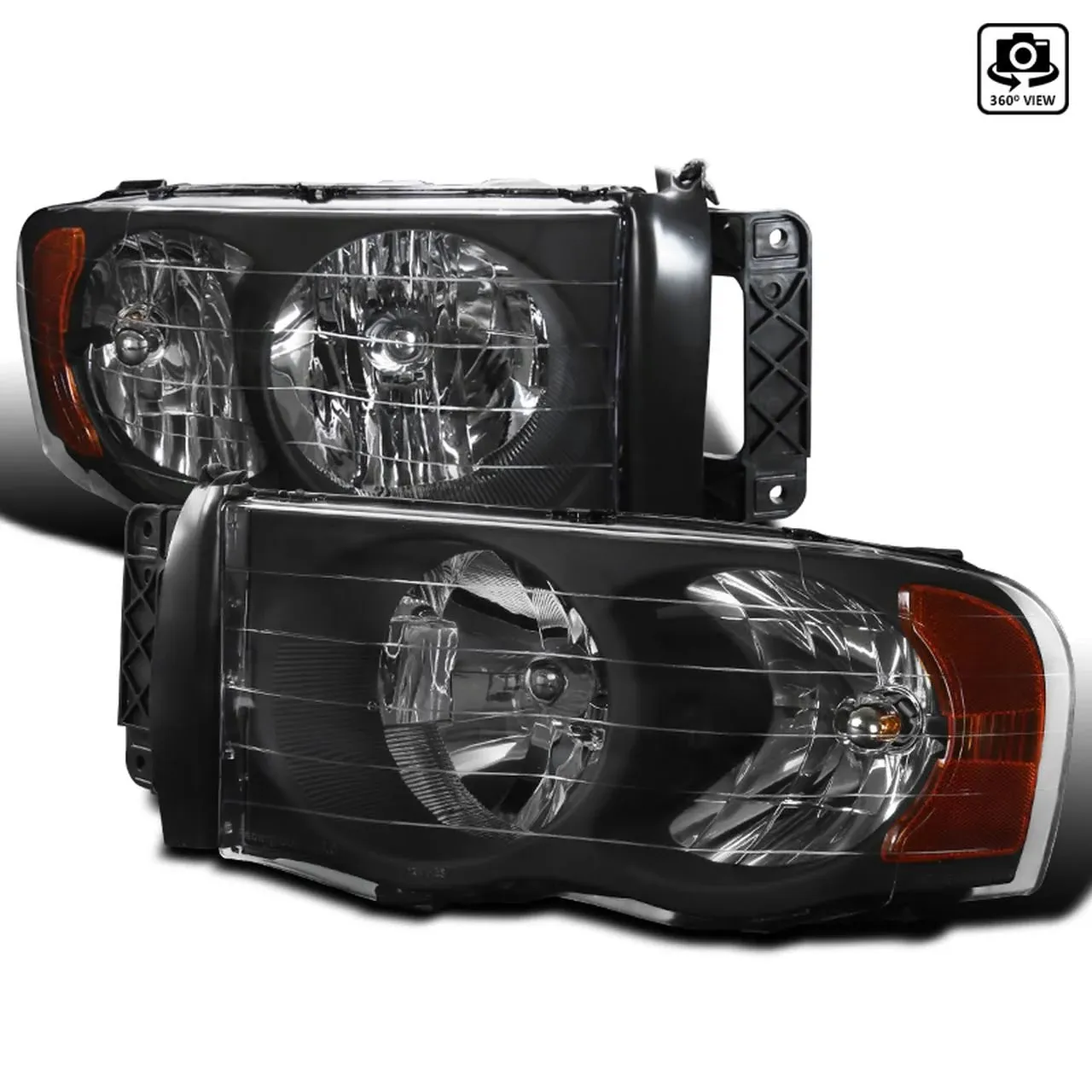 Dodge Ram Spec-D Black Euro Headlights