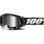 100% Racecraft 2 Goggles - Black/Silver Mirror Lens