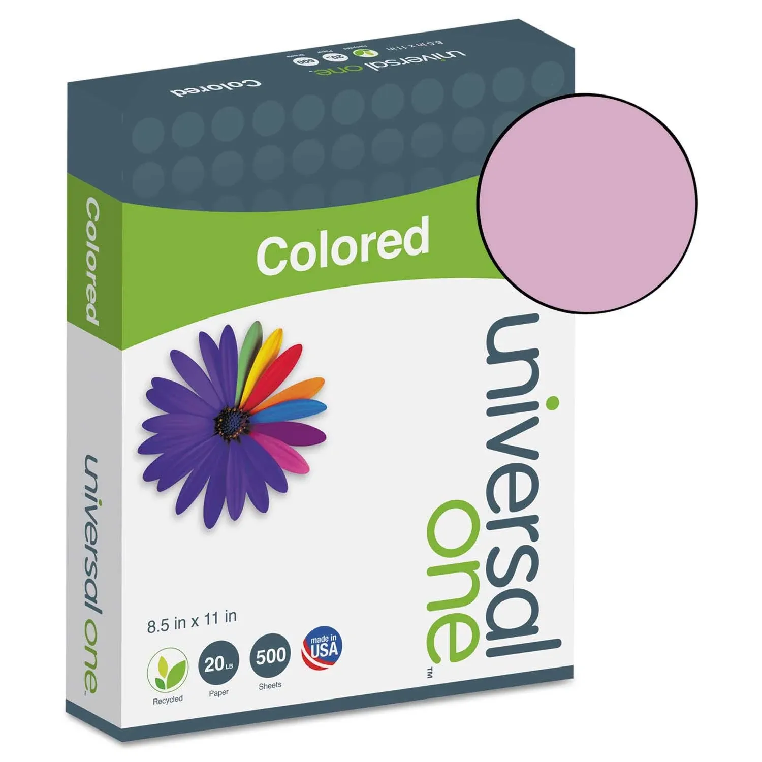 Universal Deluxe Colored Paper, 20lb, 8.5 x 11, Orchid, 500-ream