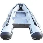 10FT Inflatable Dinghy Boat Transom Sport Tender Boat, 5 Person White Color