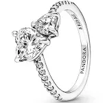 Pandora Timeless Double Heart Sparkling Ring 161198C01 Met 14K Gouden Plating