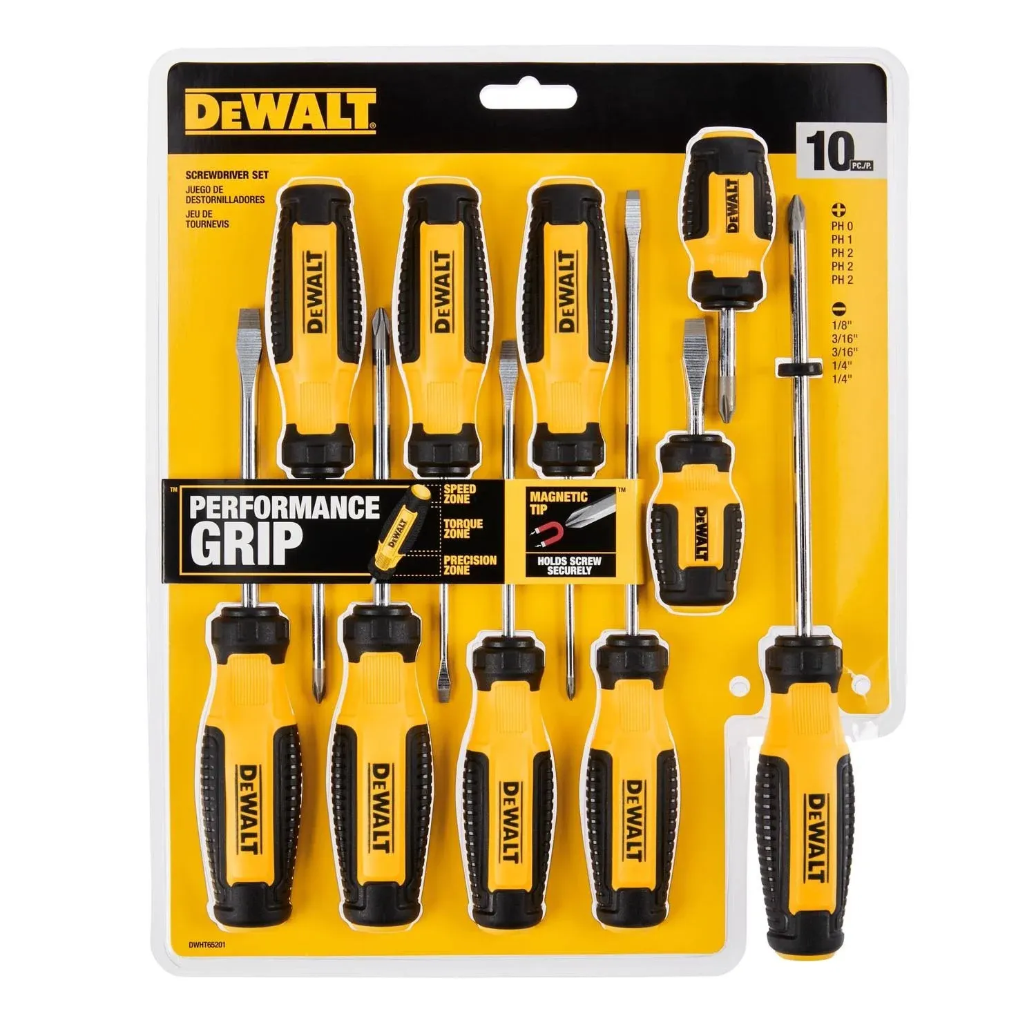 DeWalt DWHT62513 Screwdriver Set, 10-Piece