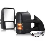 Sanooer Towing Mirrors Compatible with 1999-2016 Ford F250 F350 F450 F550 Super Duty Truck Side Tow Mirrors, Super Duty Mirrors, Power H