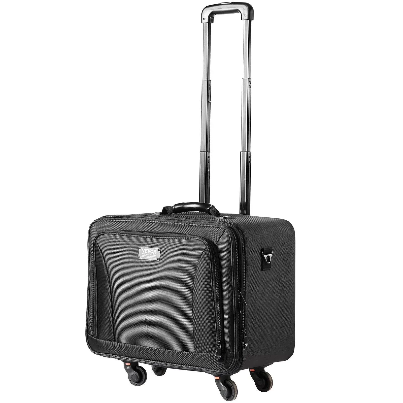 VEVOR Rolling Makeup Train Case Large Storage 3 Tiers Convenient Carry with Handle Wheels Strap Professional Makeup Storage