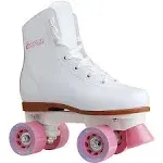 Girls Rink Roller Skate - White Youth Quad Skates - Size J13