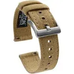 Khaki Canvas Watch Band | Khaki Tan Quick Release Watch Strap | BARTON