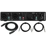 Arturia MiniFuse 2 USB-C Audio Interface Bundle, Knox Gear XLR and TRS Cables