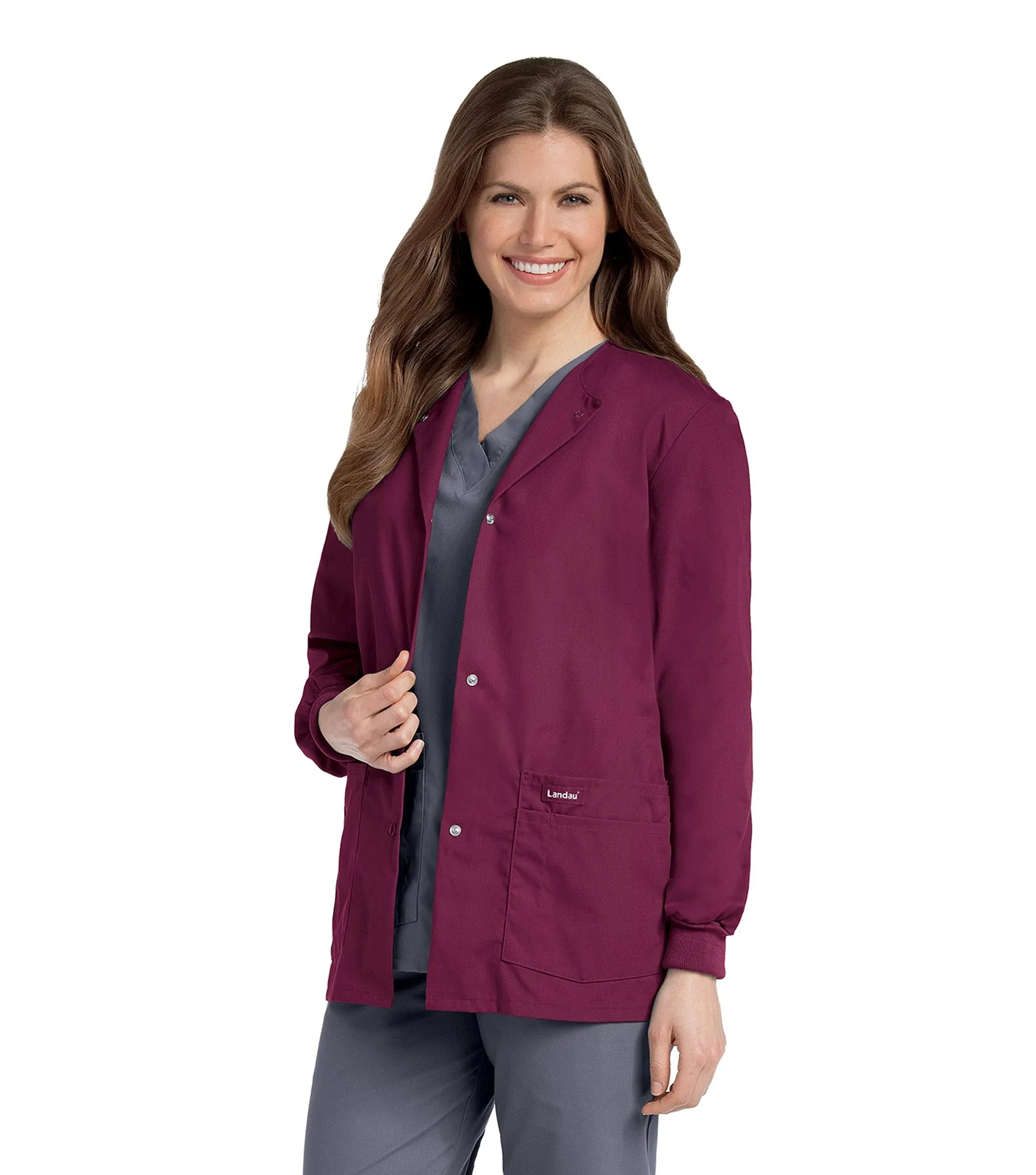 Landau 7525 Women Warm-Up Jacket Wine 2XL