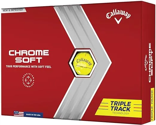 Callaway Chrome Soft Triple Track Golf Balls 2022 (White 12pk) NEW