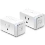 2 Pack TP-Link Kasa Smart Wifi Plug Slim for Apple Homekit, Alexa, Google Home