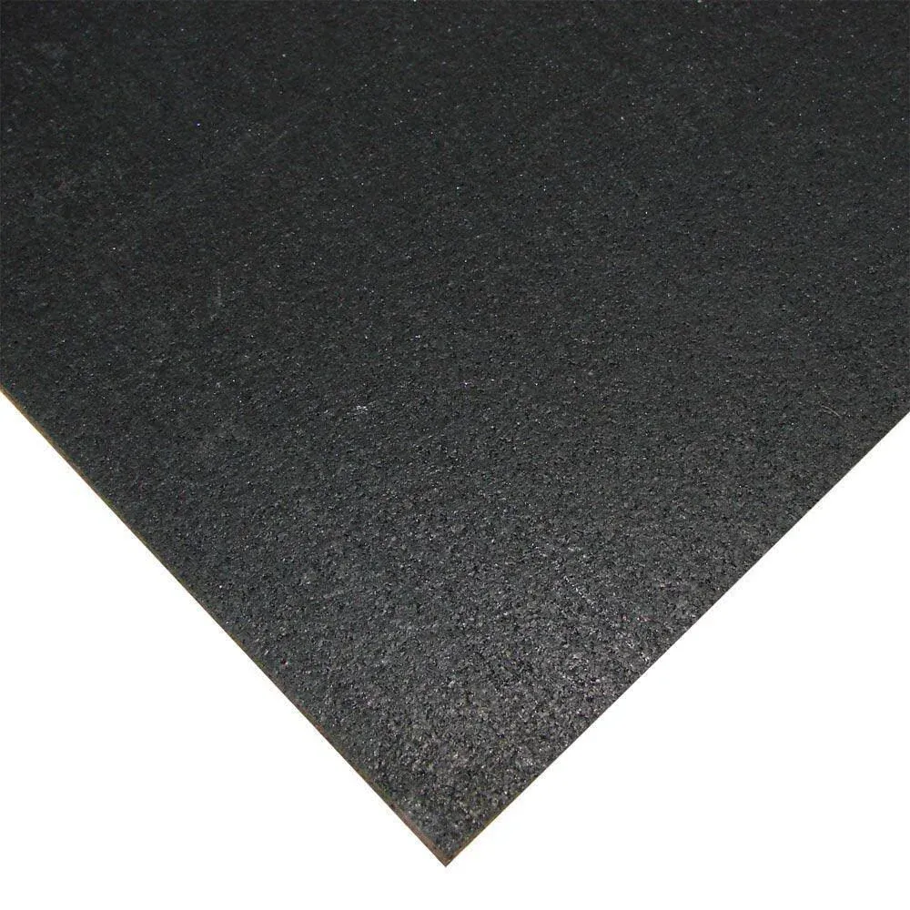 Rubber Cal "Elephant Bark" Rubber Flooring - 1/4 in. x 4 ft. x 4.5 ft. - Black