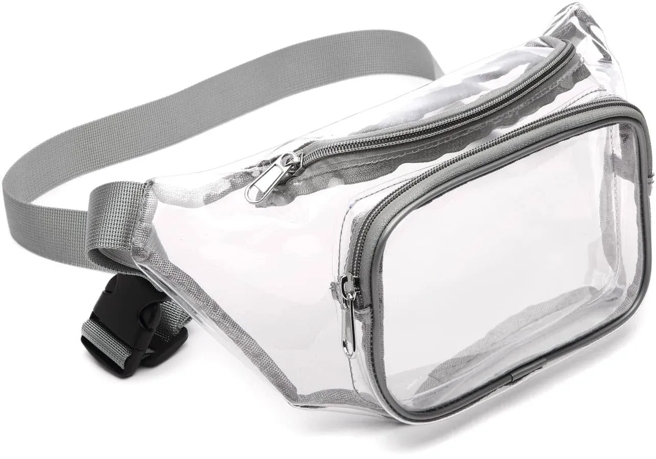 Fanny Pack - Clear Fanny Pack for Women Men Cute Waist Bag Stadium Approved T...