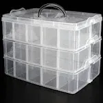 Guyuyii 3-Tier Stackable Bead Organizers and Storage Containers